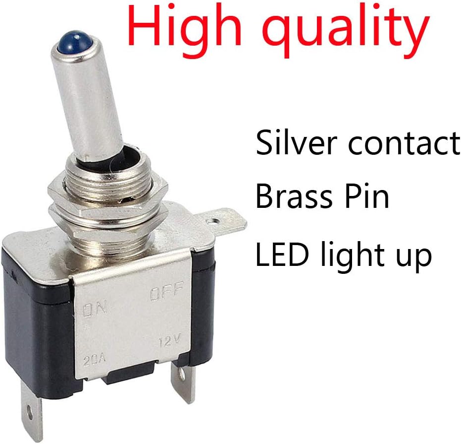 ❤ Crаzу Dеаlѕ ESUPPORT 12V 20A AMP Blue LED Light Rocker Toggle Switch SPST ON/Off Car Motor Pack of 10