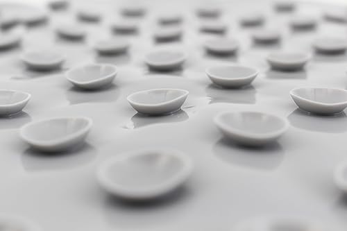 Miniatura 3 de Splash Home Tapete metálico antideslizante para tina, tapete de ducha con ventosas y agujeros de drenaje, tapete de baño para bañera, 28 pulgadas de