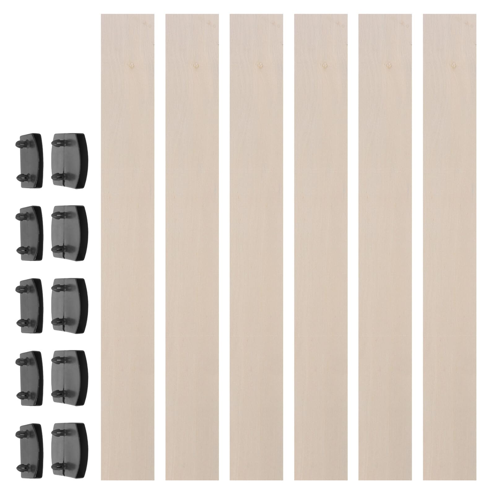Lit en bois support de matelas anti-creux sommier chambre SHINEOFI meuble