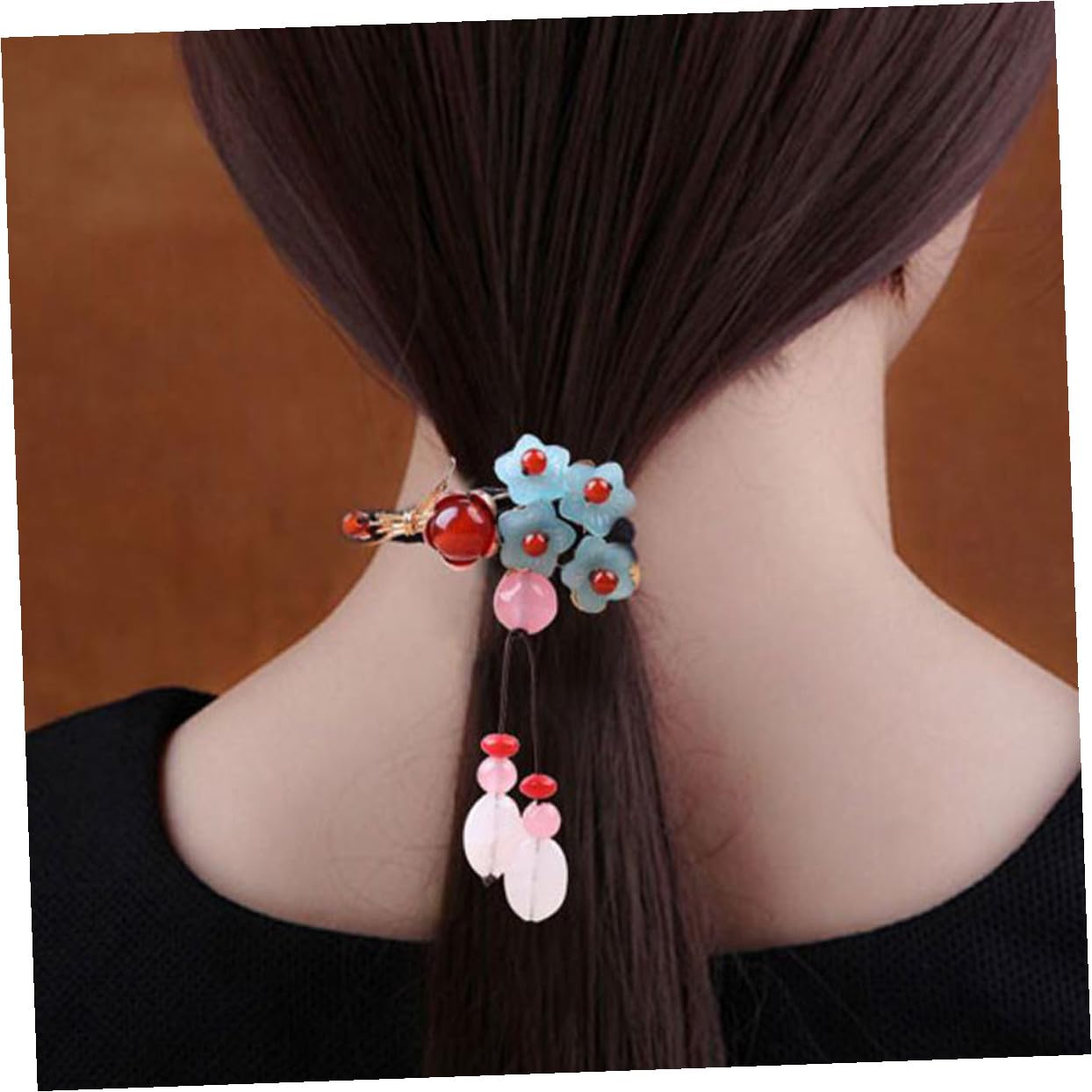 Beavorty 3stücke Vintage Haargummi Mit Agate Jade Design Retro Chinese Haarband Für Ponytail Zopf Stilvolles Haaraccessoire Für Alltag Partys Und Besondere Anlässe