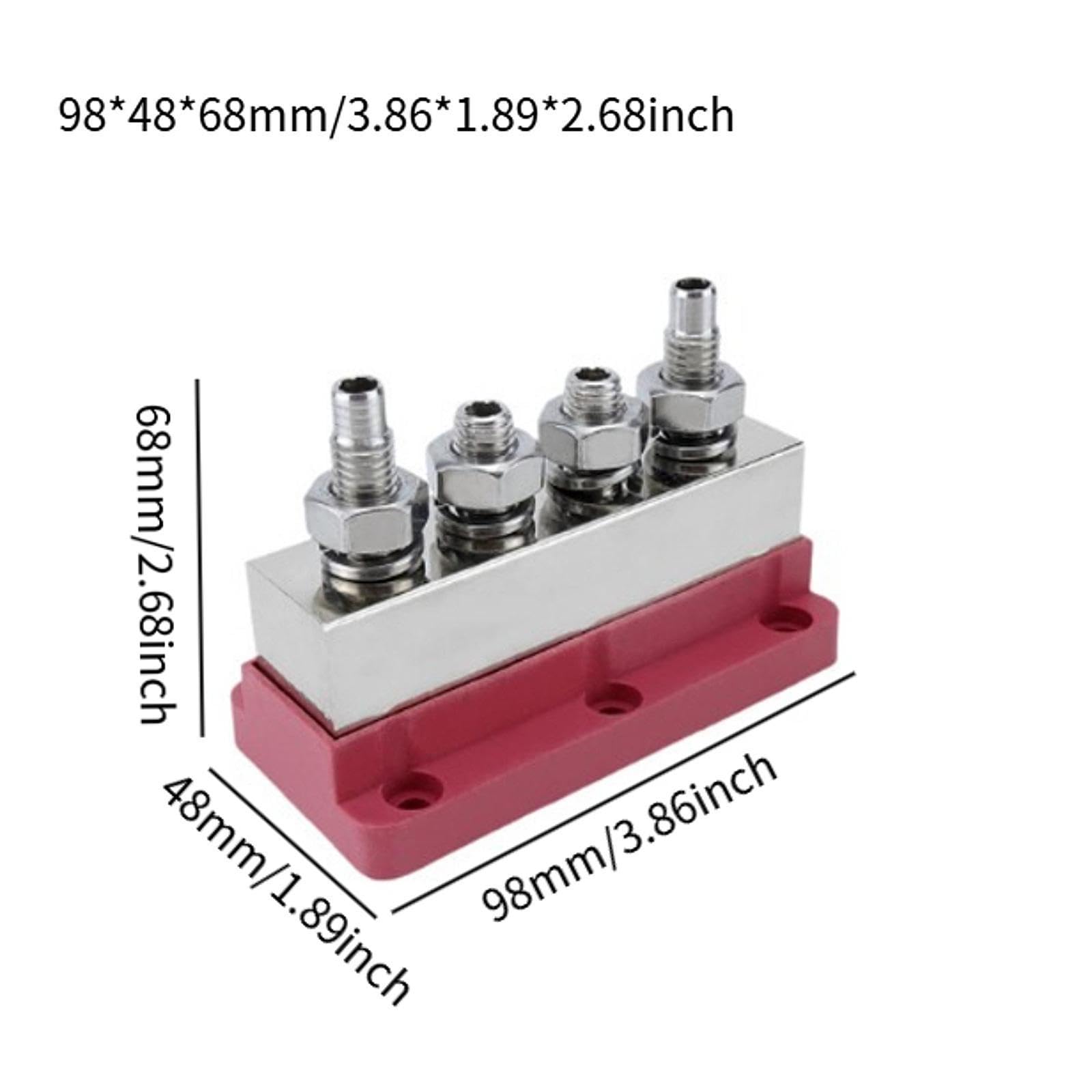 Confezione Da 2 Pezzi 600A Barra di Messa a Terra per Batteria Marina/Accessori per Morsettiera Ad Alta Corrente con Coperchio 12V