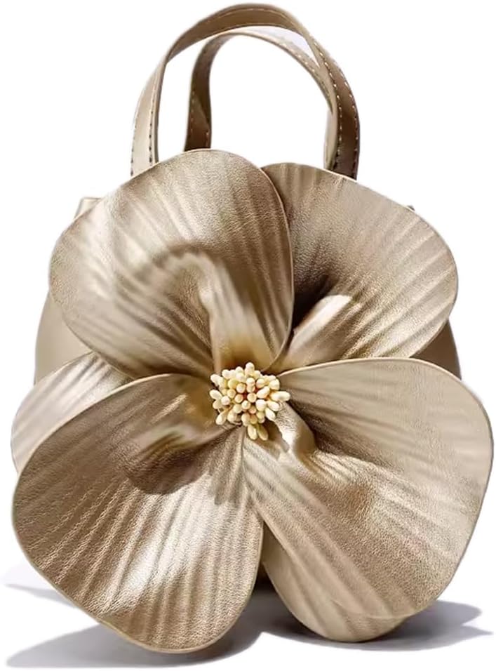 Mini Flower Evening Purse Floral Clutch Purses for Women PU Leather Evening Handbag with Chain Wedding Party Prom