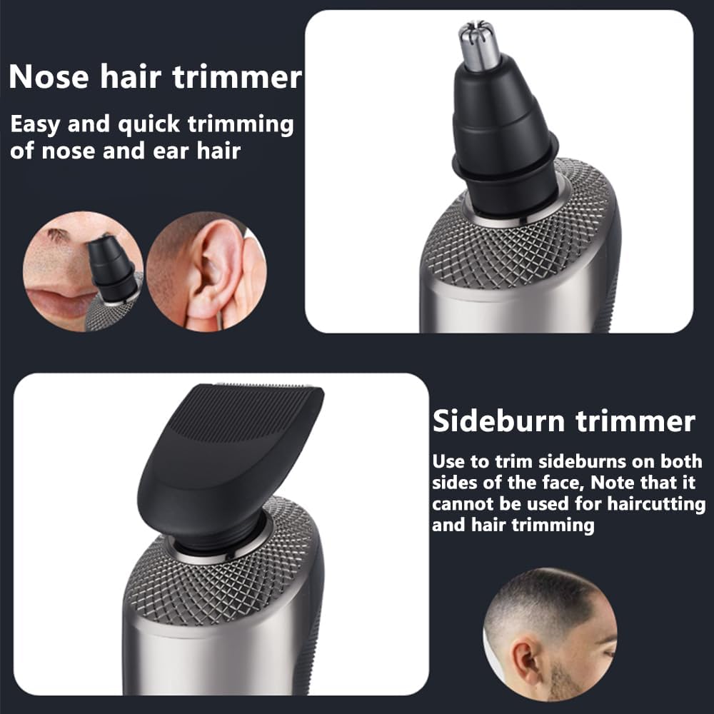 Electric Razor for Men, Kurener Electric Shaver for Men, Rechargeable Wet/Dry Shaver with Nose Trimmer Sideburns Trimmer - Image 5