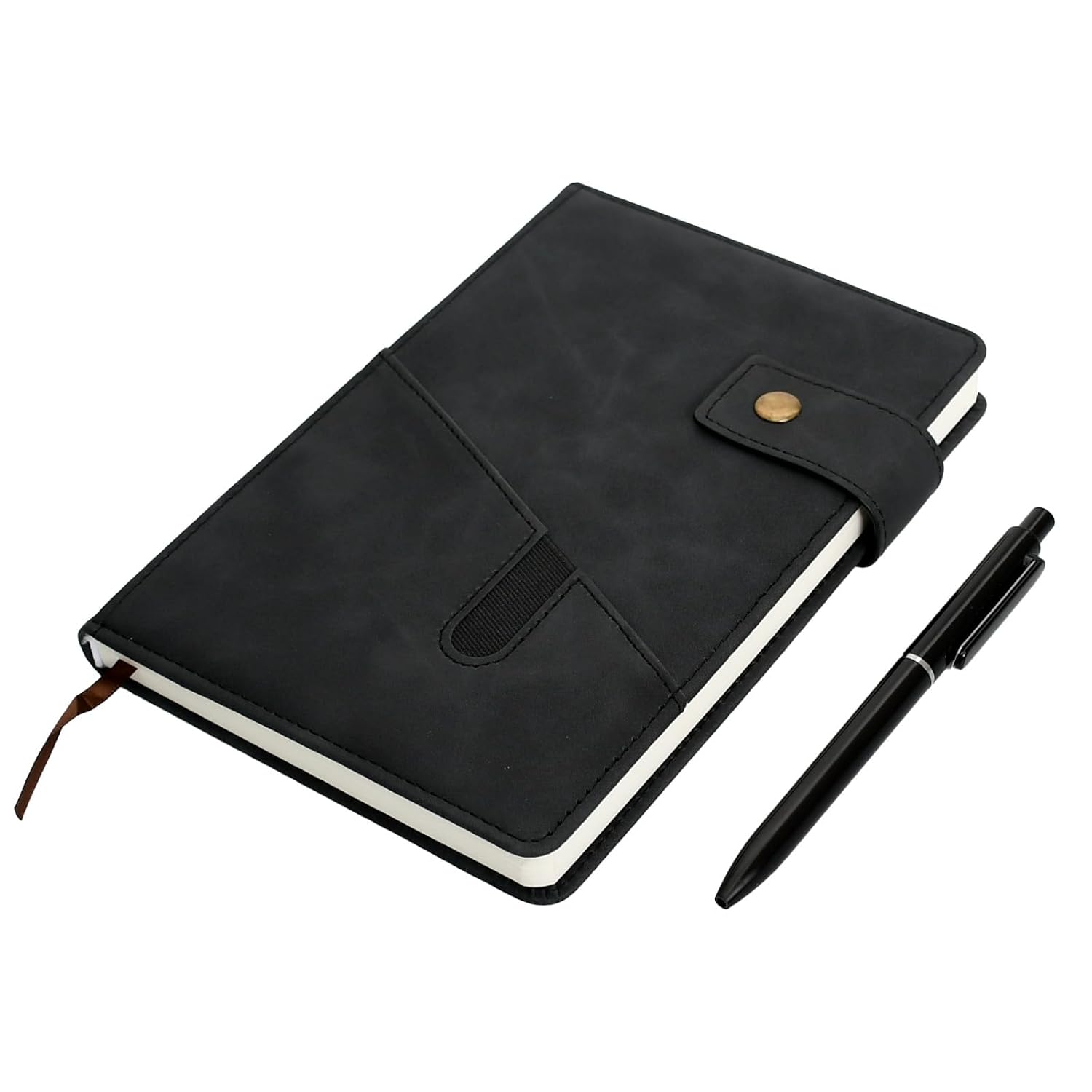 Digital Notebook and Pen Set A5, Leather Journal with Lined Pages for Men, Daily Journal Writing Pad, Black A5 Leather Notebook, Notebooks