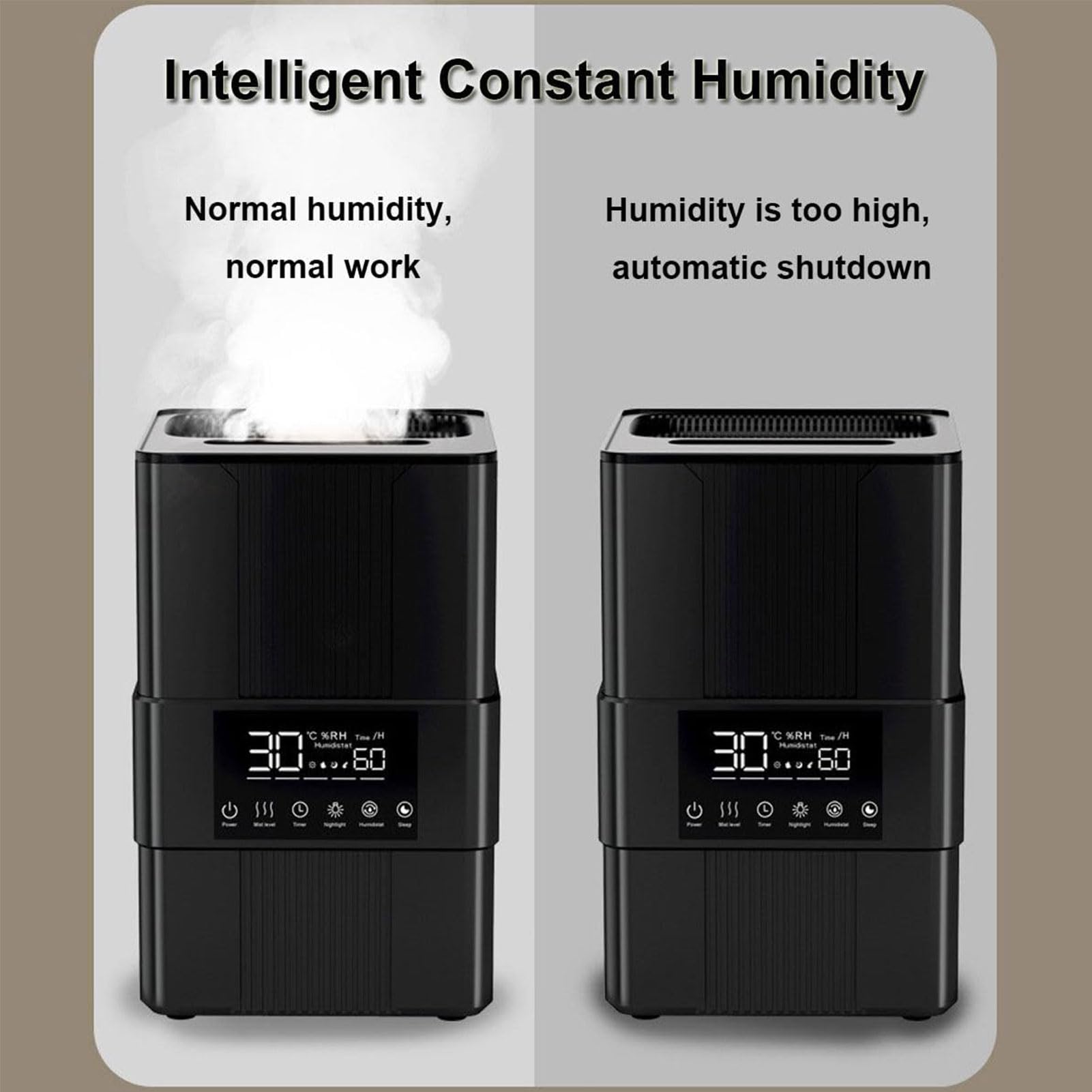Diffusore di Oli Essenziali umidificatore a Fiamma, diffusore di aromaterapia Intelligente con modalità Nebbia Regolabile e Timer 8 Ore, Telecomando, spegnimento Automatico Senza Acqua White