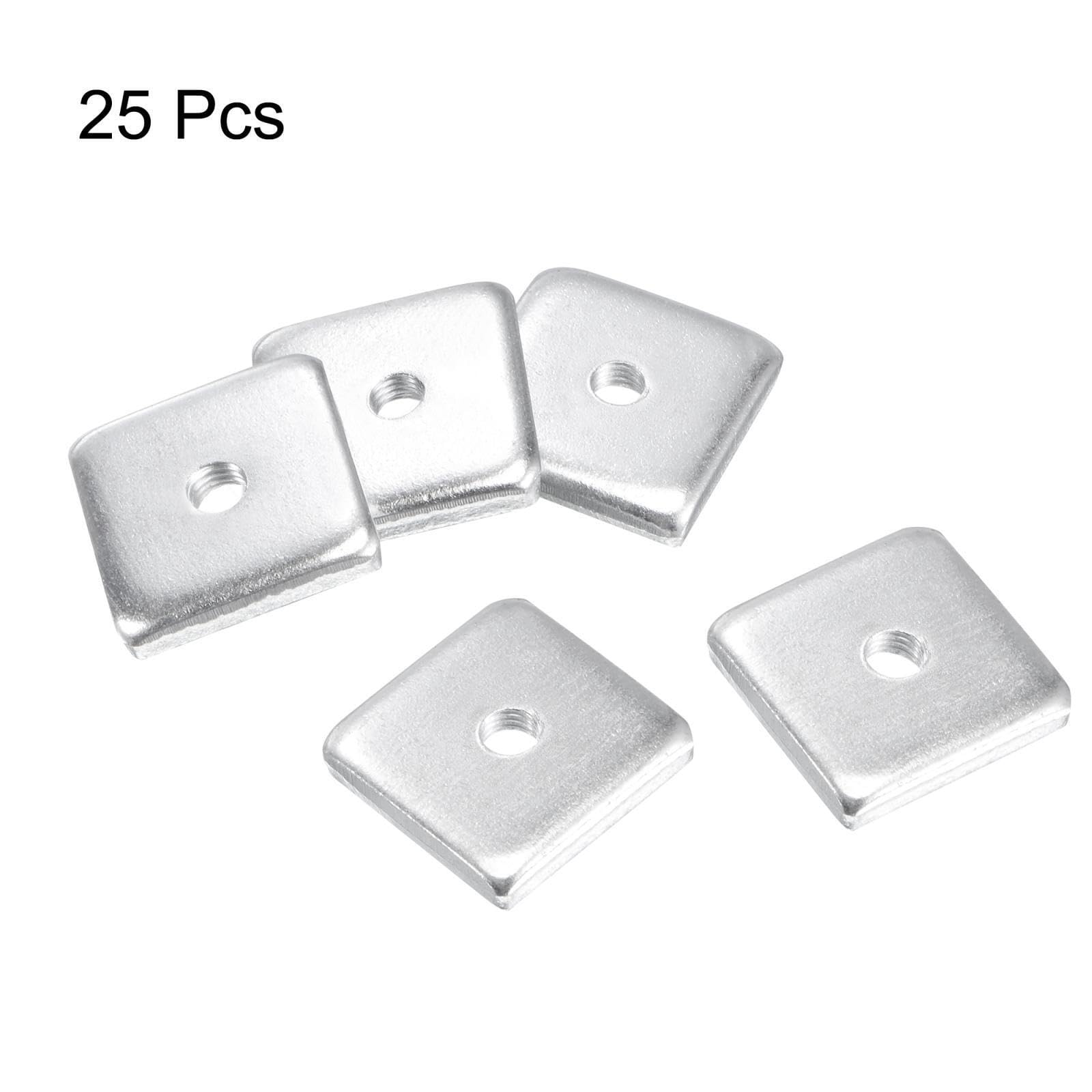 Tool Parts and Accessories Square Nuts M6x25mmx5mm Zinc-Plated Metric Coarse Thread Assortment Kit 25pcs (#CN-140824-14142)