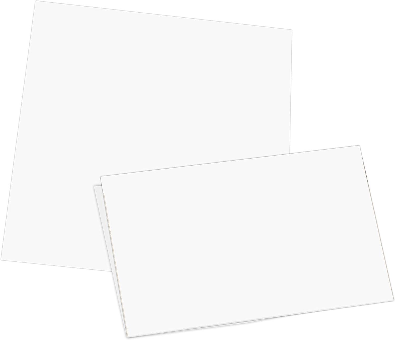 321Done 3x5 Plain White Folding Tent Cards (Set of 50