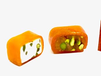 OMNIYA Delicacy Malban Apricot Rectangle Extra Extra 8 oz Lebanese Fruit Jelly with Natural Apricot Soft Chewy Delight Mediterranean Sweet for Snacking or Gifting