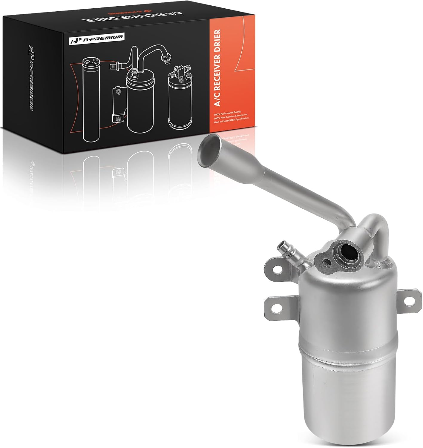 A-Premium Aluminum Air Conditioning A/C Receiver Drier Compatible with Ford Focus 2000 2001 2002 2003, Silver