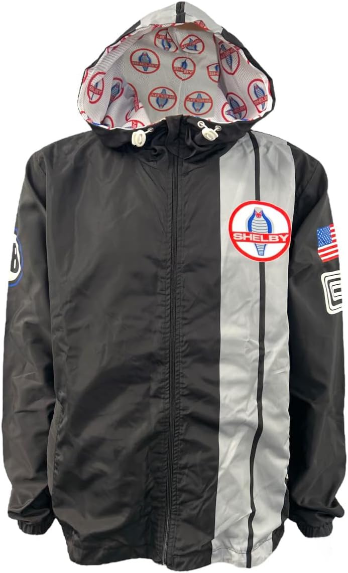 Carroll Shelby® American Rain Coat with Hood, Cobra Super Snake - Waterproof