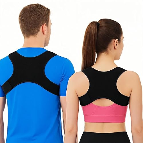 Vaunn®Back Correction Belt for Women and Men: Improve Posture Correct Hunchback Slouching Invisible Under Clothes - Adjustable Lightweight Upper Back Brace for Neck Shoulder & Upper Back Pain Relief - Regular