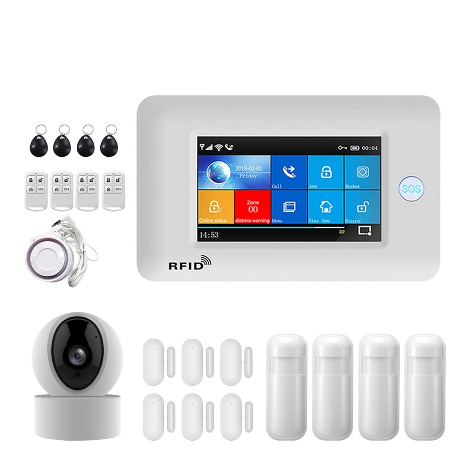 Système d'alarme WiFi GSM DELURA avec caméra IP et moniteur bébé