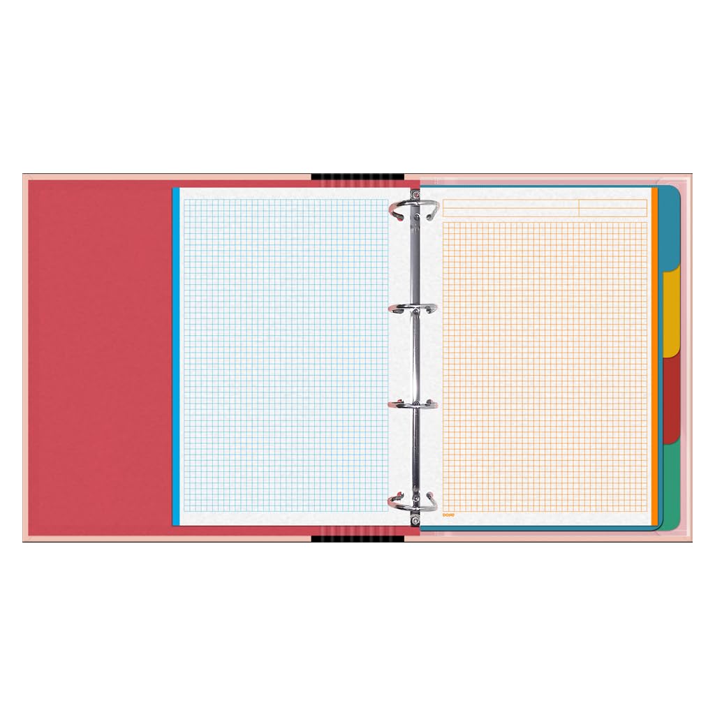 Dohe Betty Boop Ordner mit 4 Ringen, 100 Blatt, A4, Gummiverschluss, 4 farbige Trennblätter, Dokumententasche, Papier 90 g/m², Kompressor, Schulmaterial