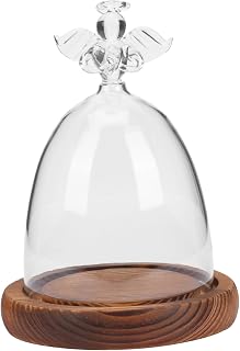 ERINGOGO Glass Display Dome Angel Shaped Jar Packaging Cover Romantic Angel Jar Home Decor