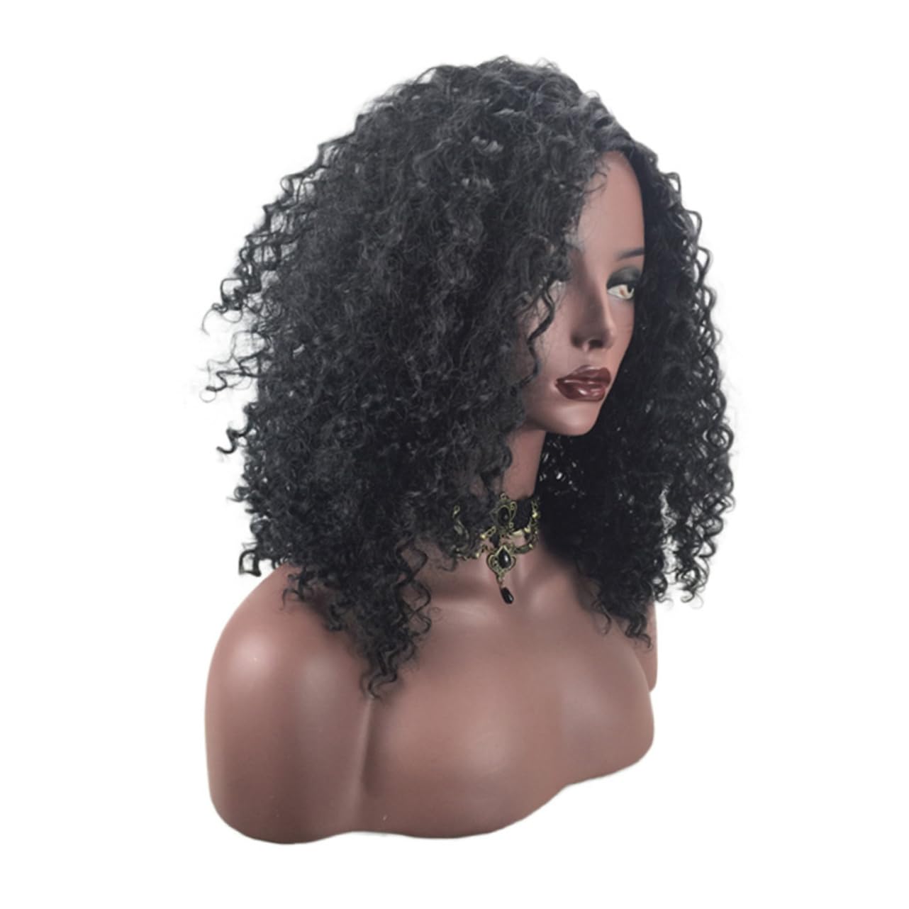 Didiseaon Peluca De Mujer Rizos Pequeños Estilo Afro Cabello Rizado Africano Natural Funda Para Peluca De Incluida Para Eventos o Diario