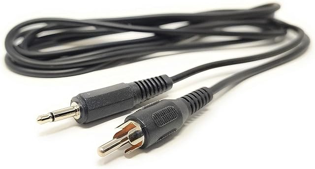 Maincore 2m long 2pin Mono 3.5mm to RCA Single Plug Audio Coax Cable Lead/Nickel Connectors (2m)