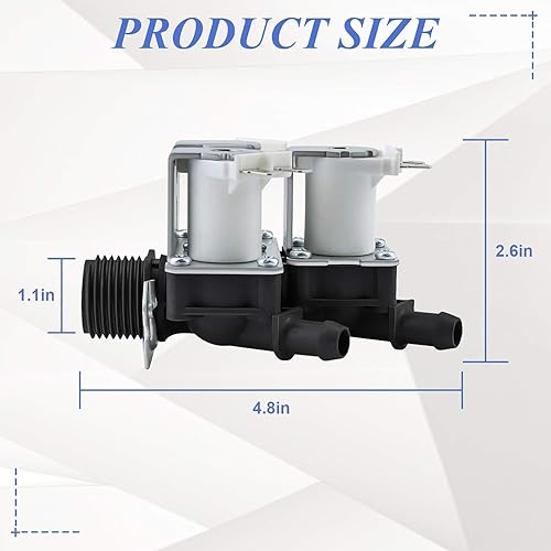 Miniatura 2 de OE.M 5221ER1003A 5220FR2075L Water Inlet Valve Replacement for LG Tromm & Ken.more Front Load Washers - Replaces 5221ER1003C 5221ER1003D Assembly by