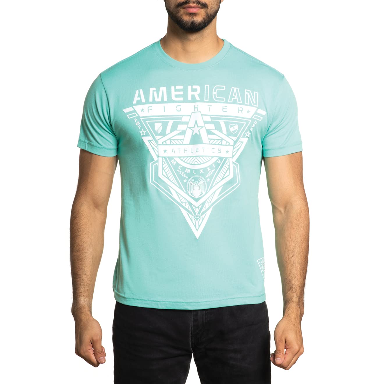 American Fighter Mens Pride Heritage T-Shirt T Shirts for America  and Mexico Patriotic Short Sleeve Tshirts for