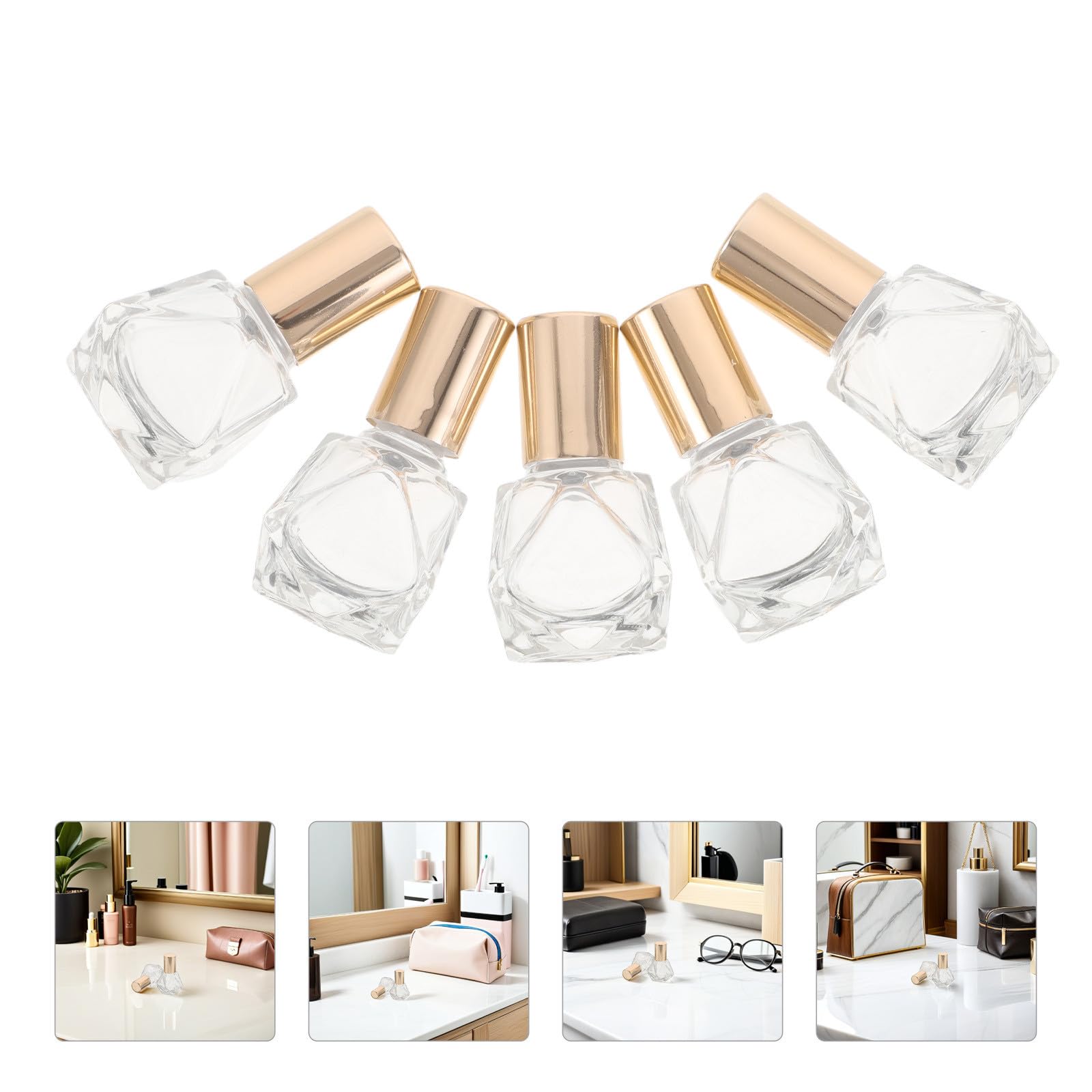 36 Stück Aromatherapie Glas Rollflaschen 8ml mit Rollkugelapplikator und Verschluss Mehrzweck Rollflaschen für Massageerlebnis und Nachfüllung für Reisen