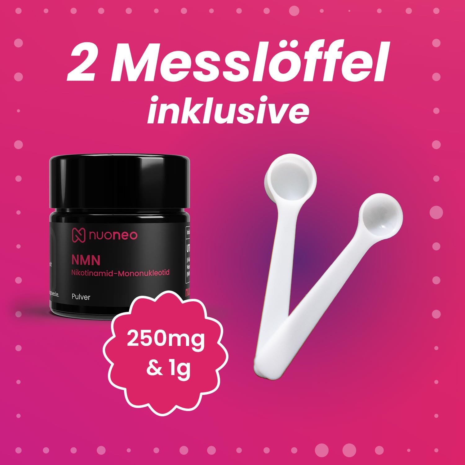 NMN Starter Kit (45 g), pureza superior al 99%, probado en laboratorio alemán, nicotinamida, mononucleótido en polvo, sin aditivos