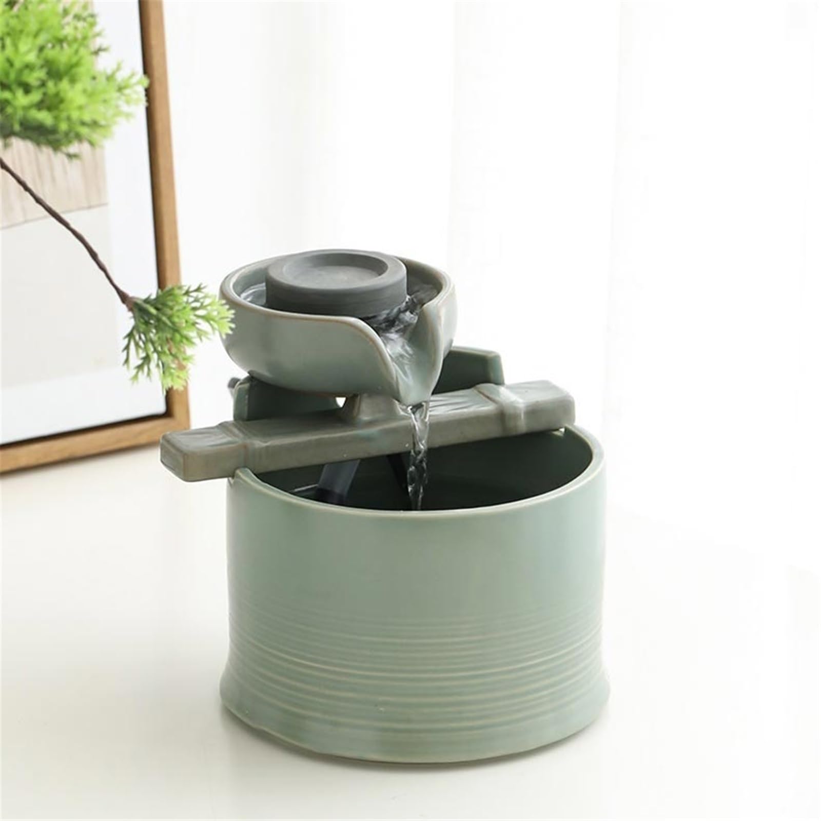 Fontanny stołowe Fontanna stołowa ceramiczna do wnętrz, dekoracja domu, kuchni i biura