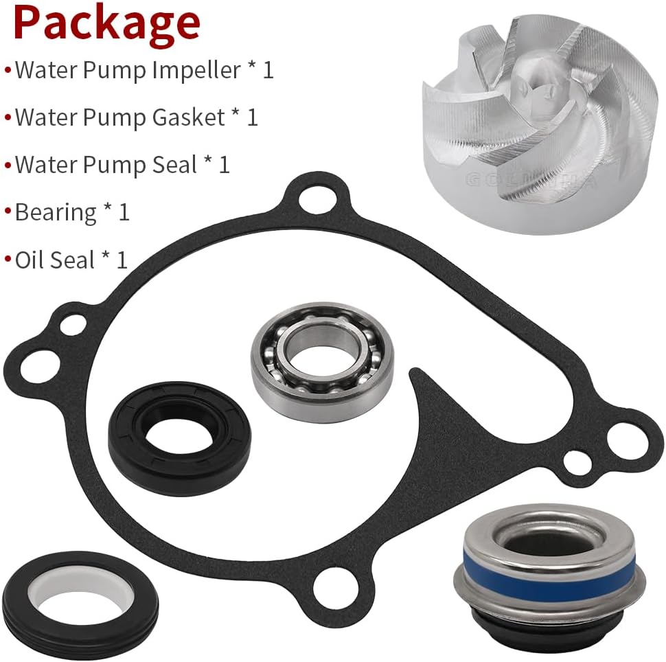 Water Pump Impeller Seal Gasket Repair Kit For KVF650 KVF700 KFX700 KVF750 KRF750 4X4 4X4i 2002-2023 OEM#59256-1069 11060-1964 49063-1055 49063-1002