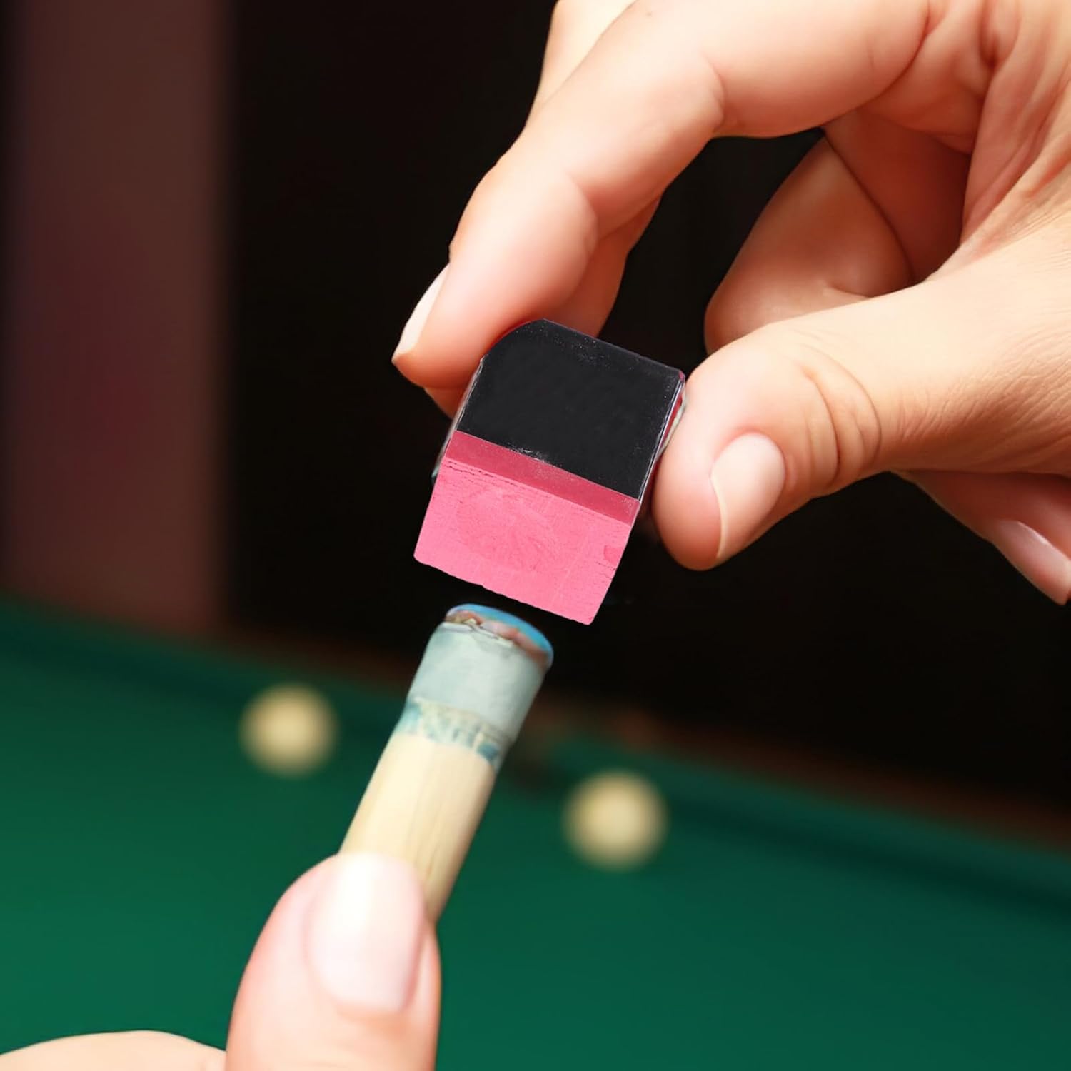 24 pcs Pink Billiard Cue Chalk Cubes for Pool Table Accessories Oil-Based Friction Enhancer for Professional and Amateur Players Essential Billiards Equipment for Home and