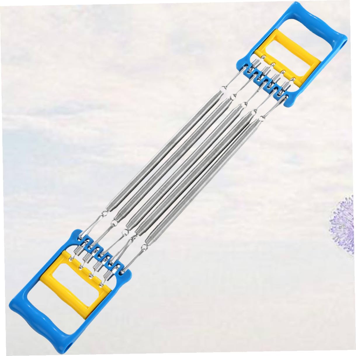 SOIMISS Expansor de Pecho Desmontable con Muelles de Acero para Entrenamiento de Brazos y Hombros Resistente y Portátil Aparato de Ejercicio Casa para Musculación y Fitness Azul y