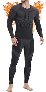 MEETWEE Men Thermal Underwear Sets, Long Sleeve Base Layer Compression Sets, Long John, Tops & Bottom Suit, Quick Dry Winter Skiing Running