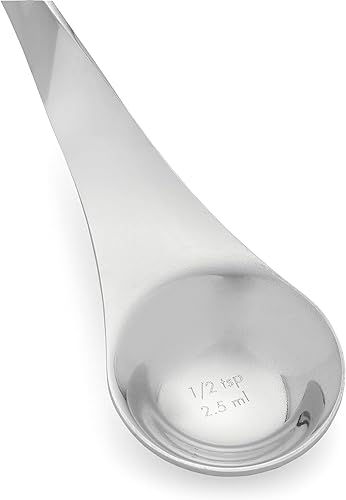 Miniatura 3 de nambe Twist - Juego de 4 cucharas medidoras | Incluye 1/4 cucharadita, 1/2 cucharadita, 1 cucharadita, 1 cucharada | Tazas medidoras de acero