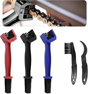 5PCS Motorcycle Chain Brush Tool Kit,Crankset Bike Chain Brush Set with Sprocket Scrapper and Brushs for Motorcycles,Mountain Bikes,Dirt Bikes,Universal Bike Chains Cleaner Tool