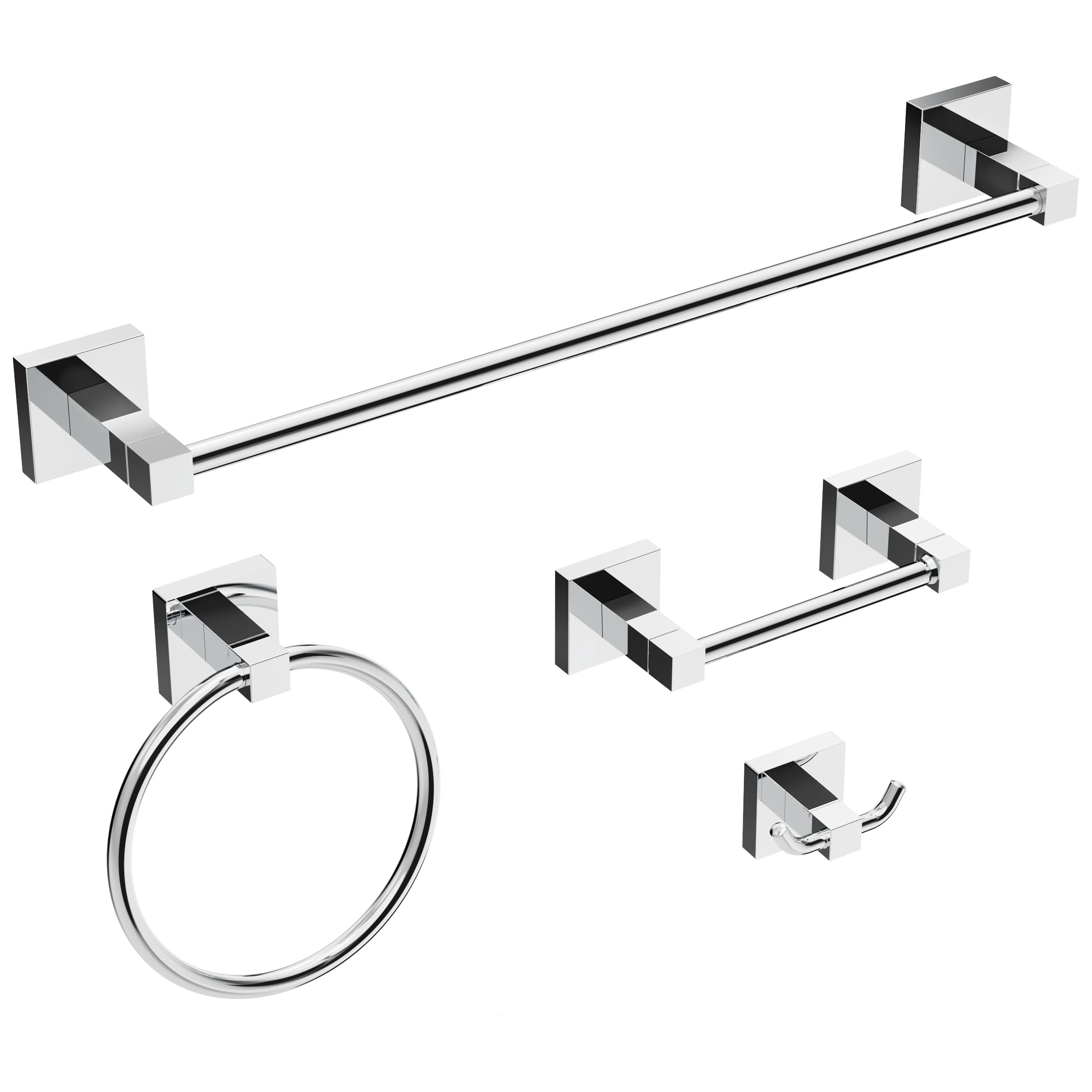 Matte Black Toilet Paper Holder & Towel Ring - Ruacq -15