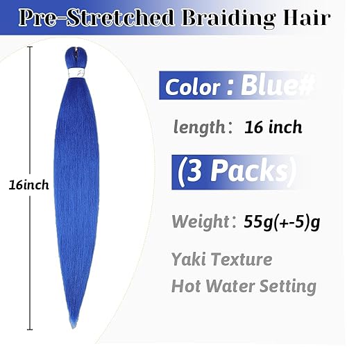 Vista 50 de Brown Braiding Hair 26 Inch Pre stretched Braiding Hair Extensions Yaki Braids Hair Hot Water Setting Synthetic Hair Colored Braiding Hair Pre 30#
