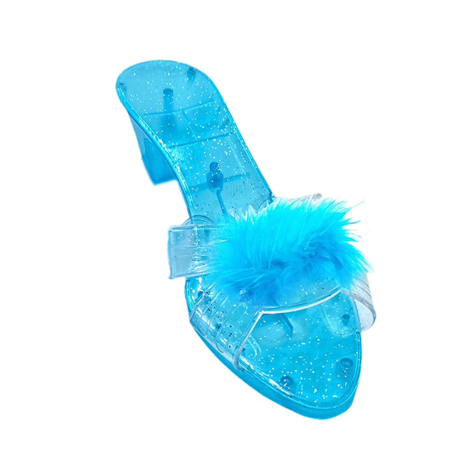 Princess Footwear for Kids, Slip on Heels for Role Play And Themed Events, Blue