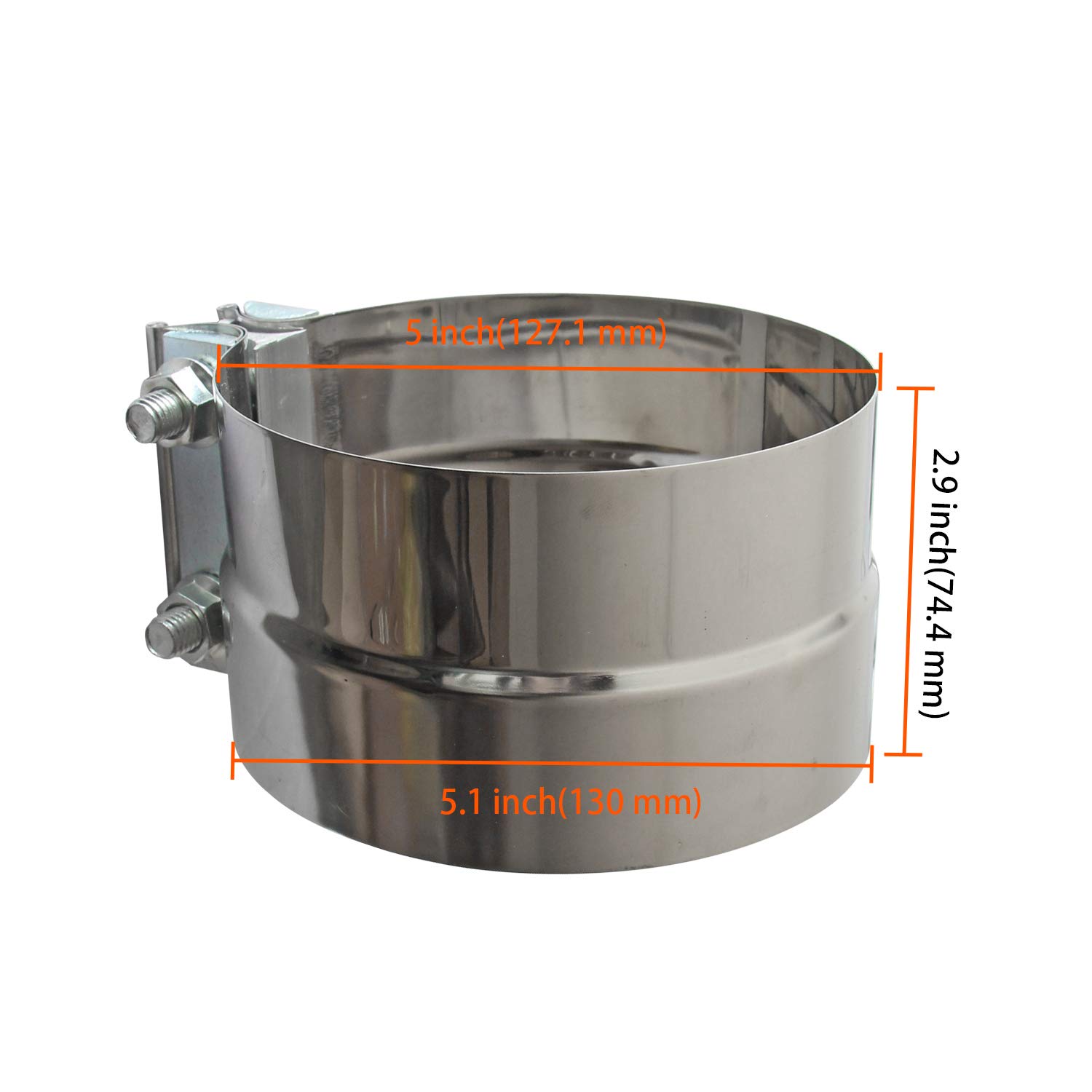2 Colliers De Serrage Acier Inoxydable 74-79mm | Pour Tuyau échappement Moto, Valve - Résistant à Haute Température