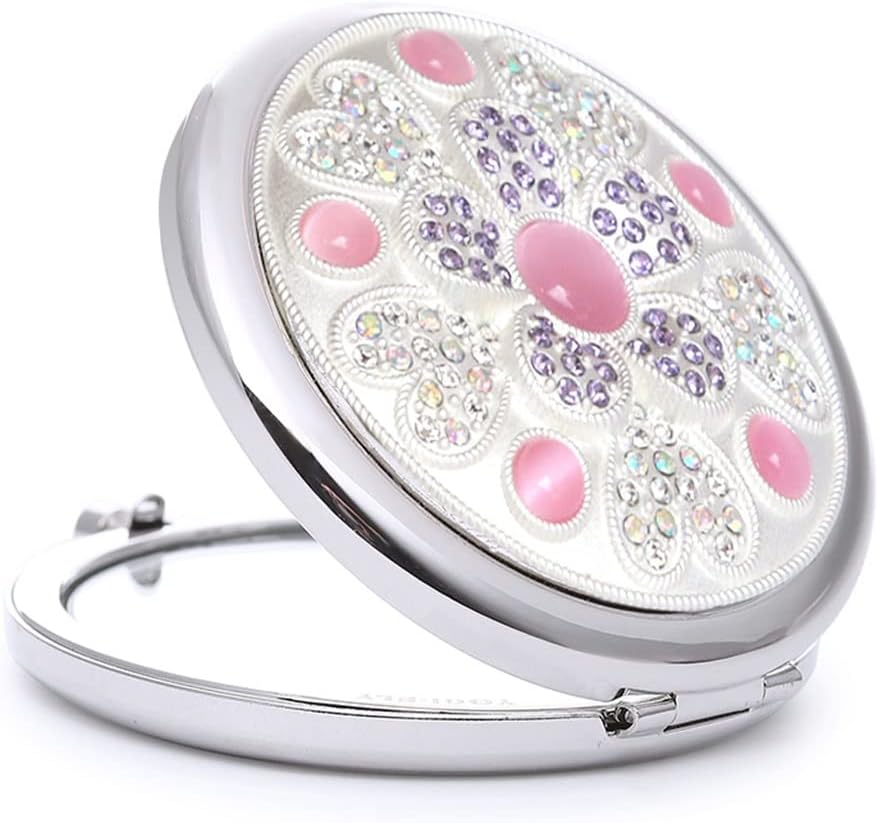 Folding Portable Makeup Double-Sided Convenient Round Small to Send Girlfriends Birthday Gift
