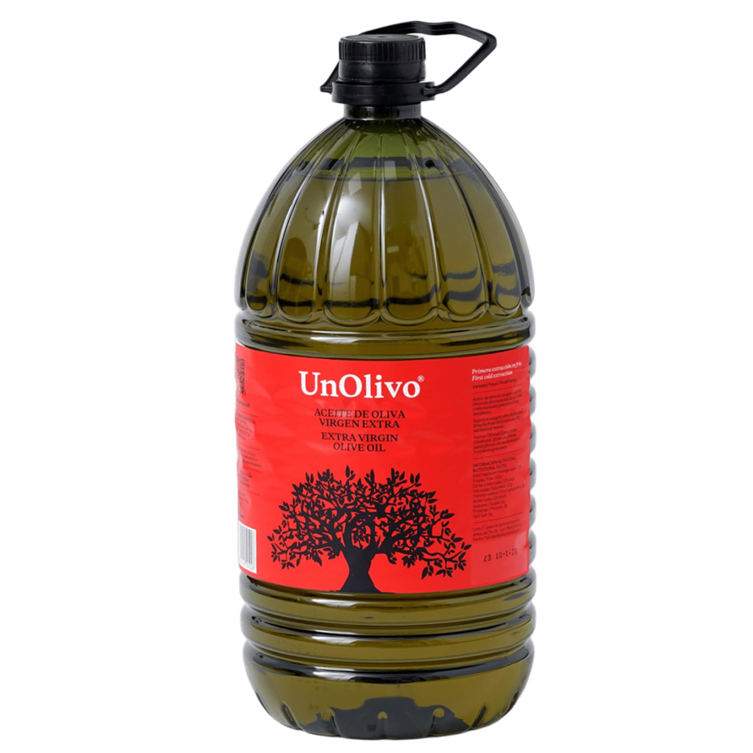 UnOlivo Aceite de Oliva Virgen Extra 5 Litros Pet | Origen Jaén | Variedad Picual | Garrafa AOVE Premium | Prensado en Frío | Persistencia media | Ideal para Tomar en Crudo o para Cocinar