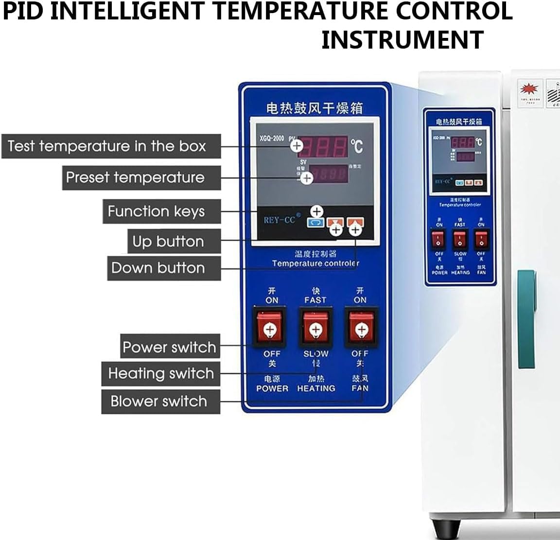 Horno de Secado de Laboratorio, Horno de Secado al vacío, 16L, 40L, 70L, 136L Horno de Secado y Calentamiento de Laboratorio con manómetro de vacío y Controlador Digital (16L)