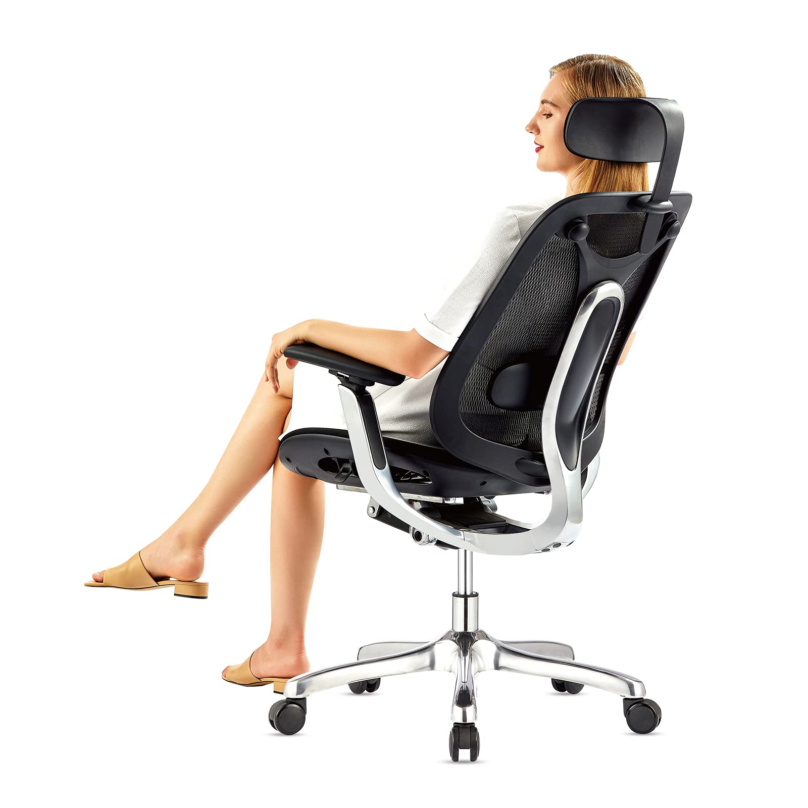 Buy Ergonomic Home Office Chair with Headrest, High Back Mesh Computer