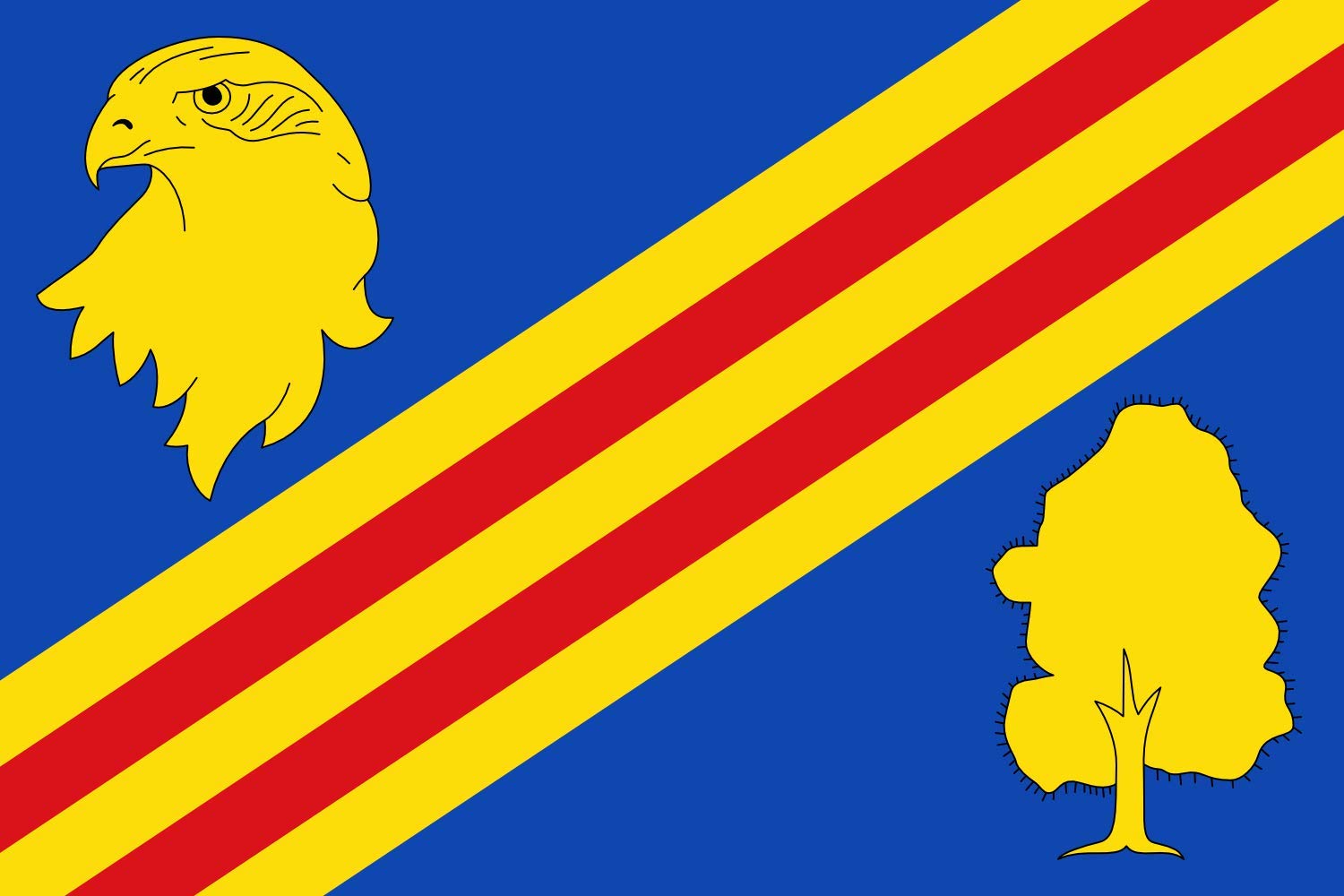 Drapeau Toril y Masegoso Teruel pour décoration de salle de fête