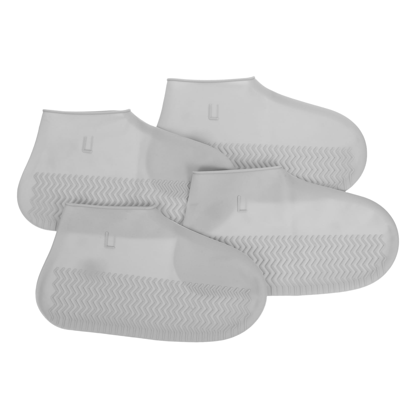 VICASKY 2 Pairs Silicone Shoe Covers Reusable Non Slip Rain Shoes for Men and Women for Outdoor Activities Like Hiking Cycling and Commuting Skid Design