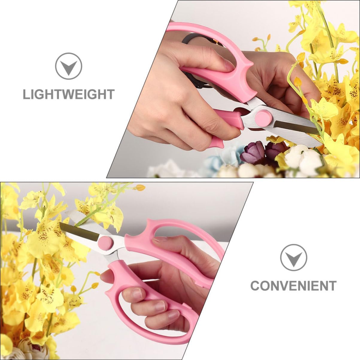 8pcs Gardening Trimming Scissors Ergonomic Pruning Shears for Flowers Plants Fruit Harvesting Comfortable Non-slip Handles for Easy Use Flower Shops and Gardens