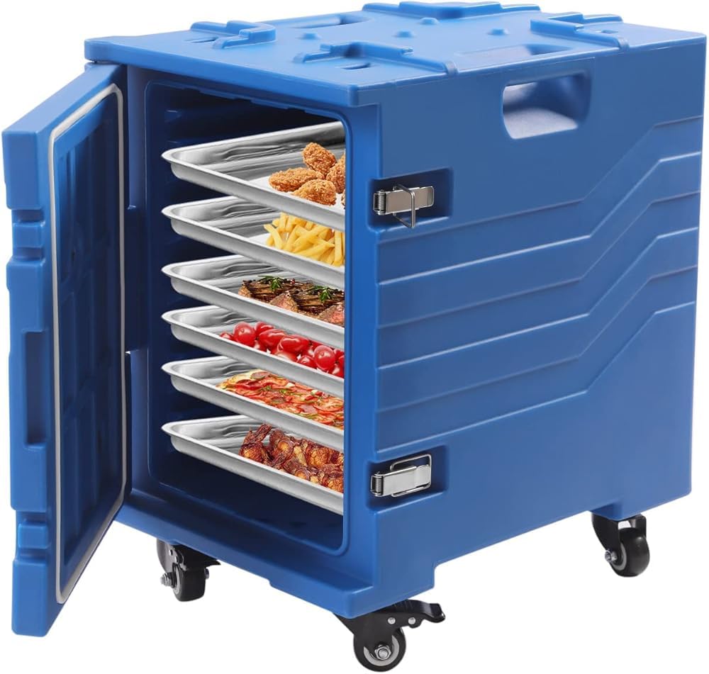 Contenitore termico per alimenti con ruote, mantiene il cibo caldo fresco per 4-6 ore, ideale per ristoranti e catering, soluzione perfetta per zuppe e altro ancora
