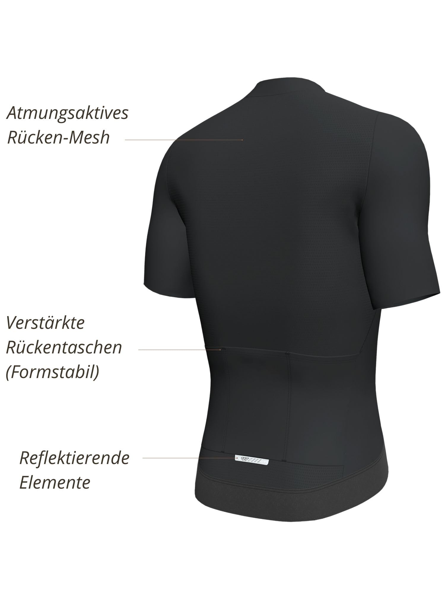 Wilibike - Maglia da ciclismo da uomo, a maniche corte (Slim Fit), per escursioni estive, traspirante, con 3 tasche posteriori e chiusura lampo, aderente (nota: veste piccola)