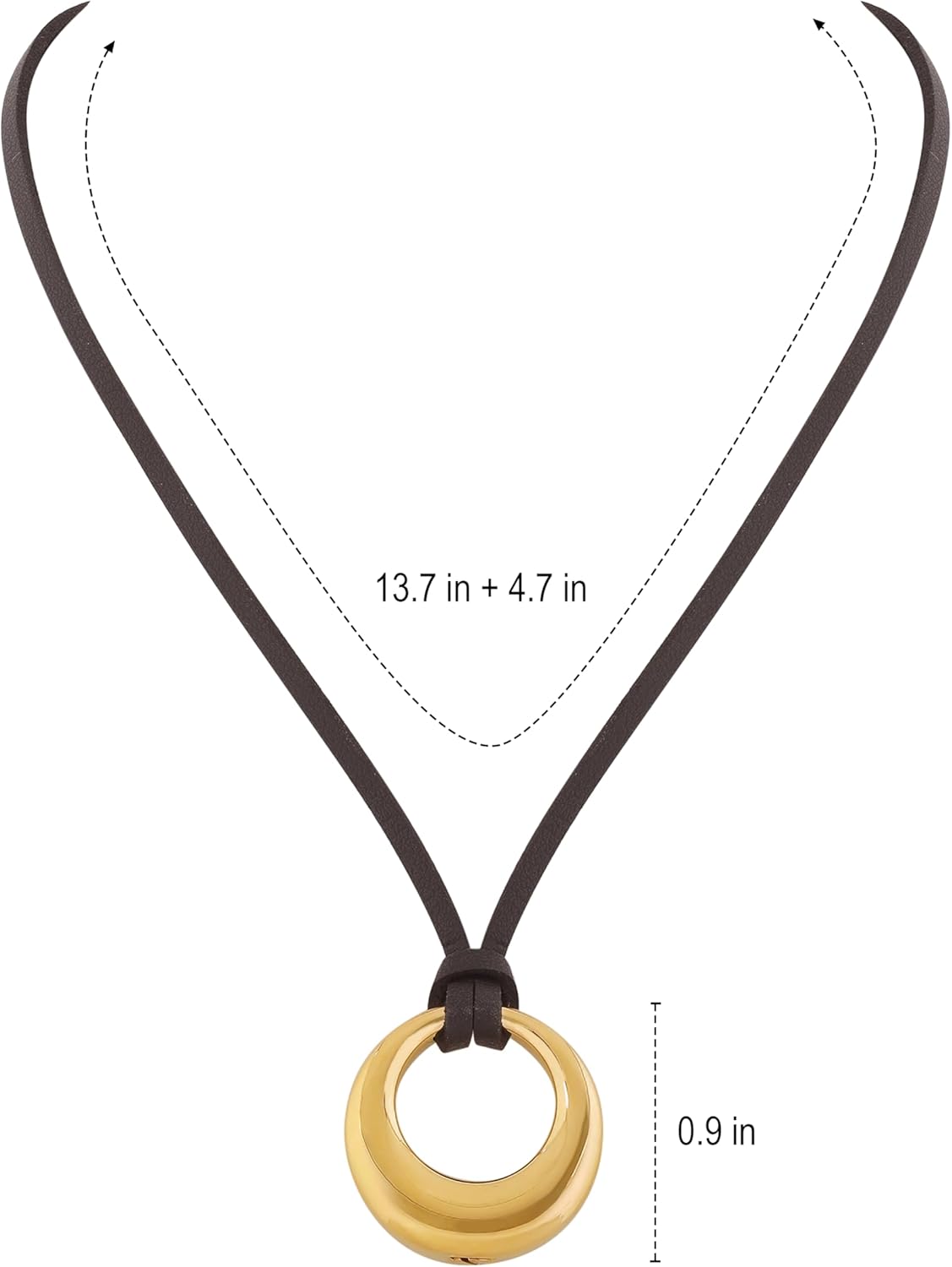 Sacina Gothic Boho Black O Ring Choker Necklace, Black Choker, Boho Emo Goth Necklace, Christmas Jewelry Gift For Women - Image 7