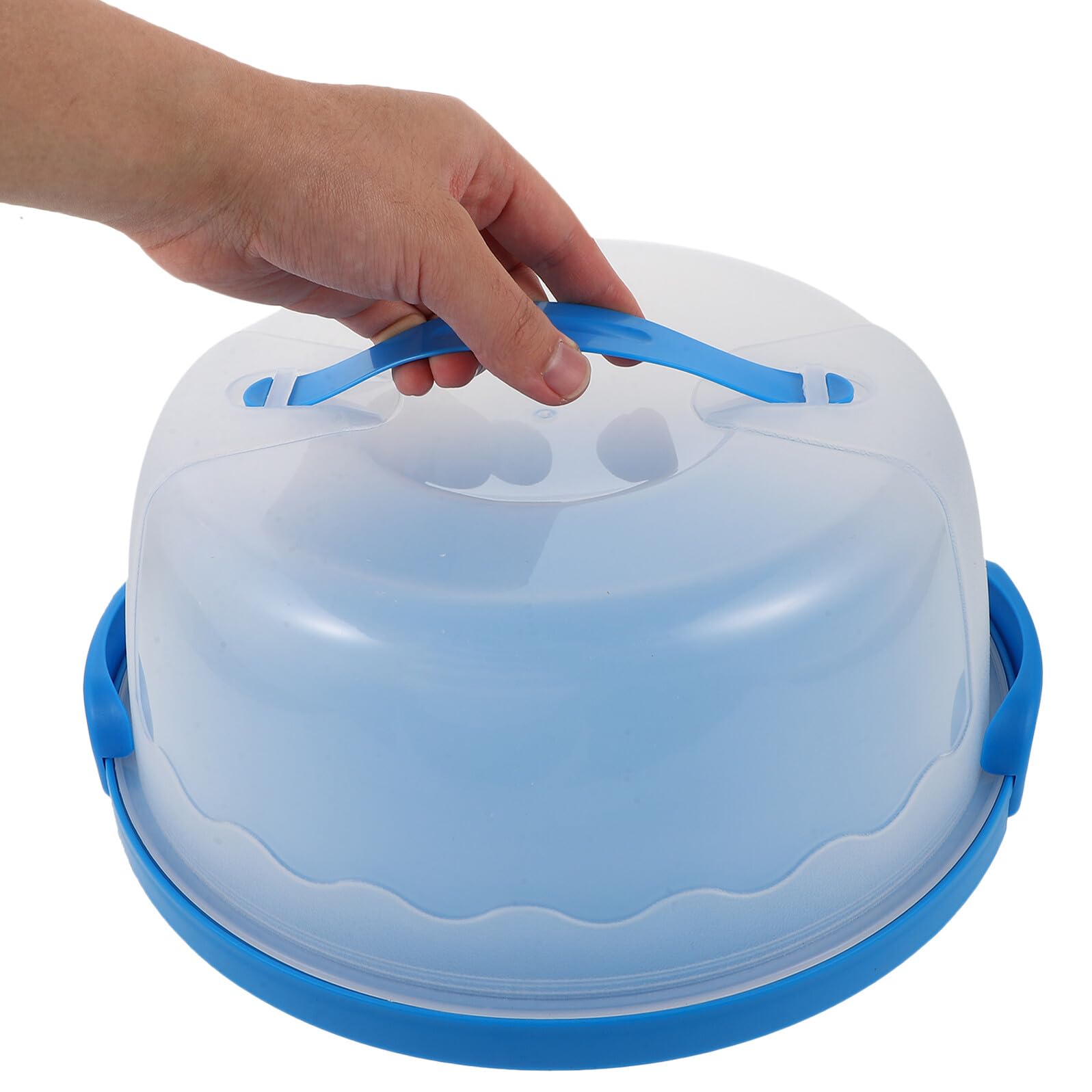 DOITOOL Portatorte Rotondo 6-8 Pollici in Plastica Blu Riutilizzabile