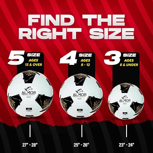 Miniatura 5 de Almos Balón de fútbol Target para partido de club, entrenamiento, rendimiento de partido, fútbol en interiores y exteriores, adecuado para césped y