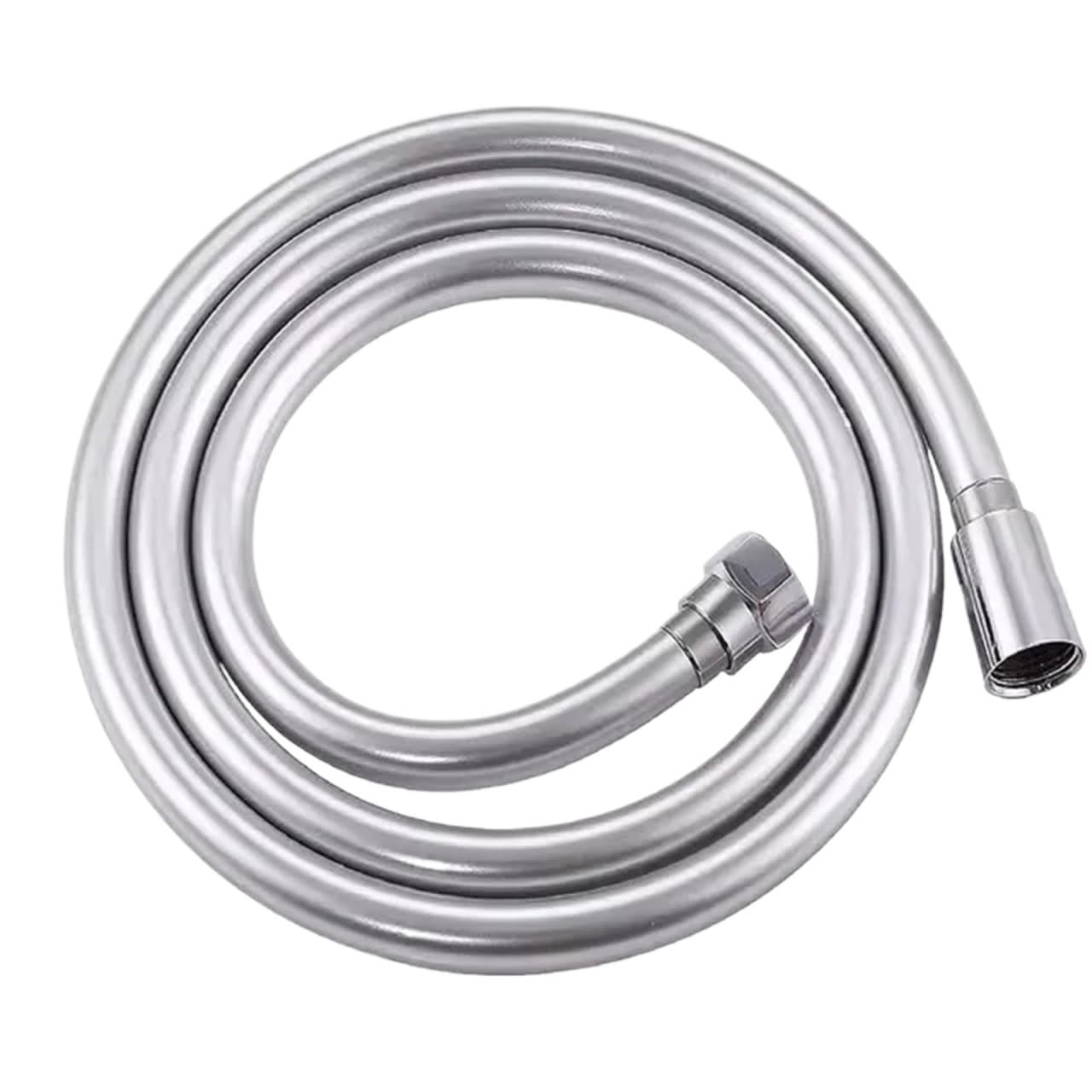 1,5/2,0/3,0 M PVC Flexible Dusche Schlauch Lange Badezimmer Wasser Verlängerung Sanitär Rohr Ziehen bad Zubehör FüRs Badezimmer(Sliver,200cm)