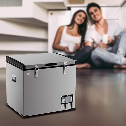 Miniatura 3 de COSTWAY Congelador de pecho, refrigerador de viaje con compresor de 63 cuartos de galón con 3 niveles, -0.4°F a 50°F, temperatura ajustable,