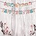 Anor WishLife Tea Happy Birthday Banner,Mad Hatter,Tea Party Supplies,Decorations for Girls,Boys,Kids,Home,Classroom,School,Office,Baby Shower,1st Birthday